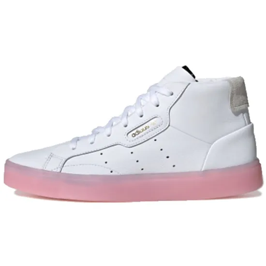 Adidas Originals Sleek Skateboard Shoes Women's Mid-top White/powder