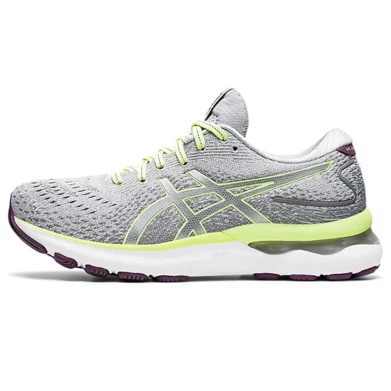 Asics Women's Gel Nimbus 24 'Piedmont Grey Lime Green'