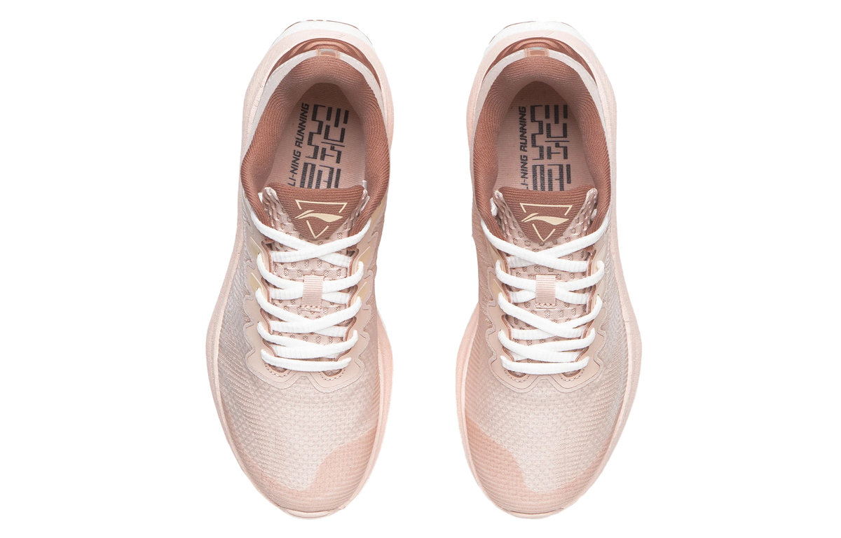 Li Ning YueYing Cushioning Abrasion Resistant Slip Resistant Low top Running Shoes Women’s Peach Orange Pink