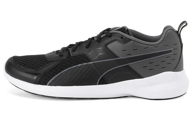 PUMA Flexracer Casual Cushioning Abrasion Resistant Slip Resistant Low top Running Shoes Unisex Gray