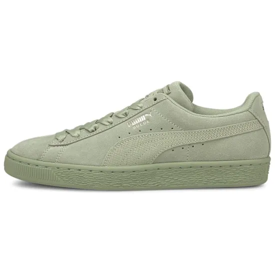 PUMA Suede Skateboarding Shoes Women's Low-top Green