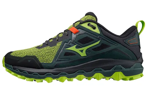 Mizuno Mujin 8 Wave Trail Running Low top Running Shoes Men's Black Green