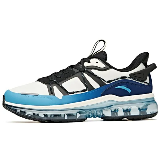 ANTA Running Collection Running Shoes Men Low-Top Ivory White Black/Ice Blue