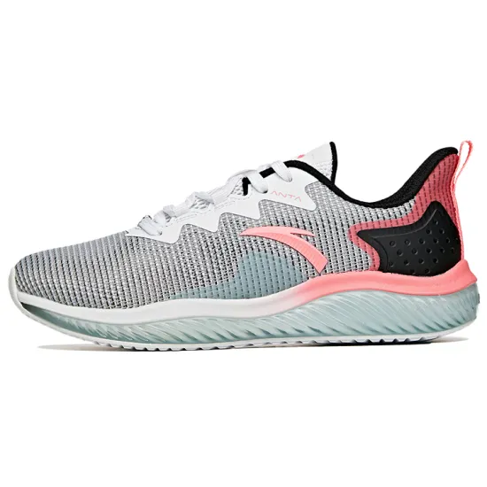 ANTA Running Shoes Women's Low-Top ANTA White/Fluorescent Electric Pink/Black