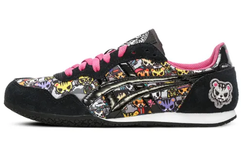 Onitsuka Tiger SERRANO Lace Up Low top Casual Athletic Shoes Women's Painted Black
