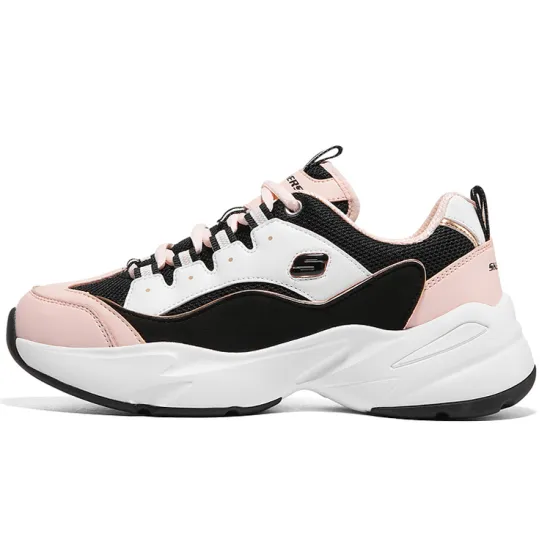 Skechers Sport Casual Shoes Women's Low-Top Black Pink/Red