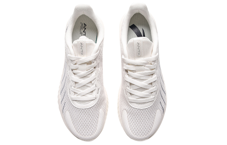 Anta Comfortable Breathable Coverage Slip Resistant Low top Running Shoes Men’s Ivory White