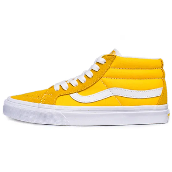 Vans SK8 Skateboarding Shoes Unisex Mid-top Yellow