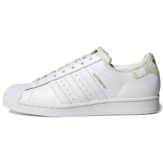 Adidas Originals Superstar Series Skateboarding Shoes Unisex Low-top White/Gold
