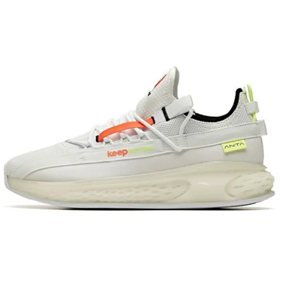 ANTA Running Shoes Women's Low-Top ANTA White/Fluorescent Hot Orange