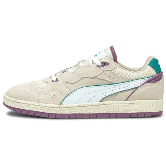 PUMA Ralph Sampson Skateboarding Shoes Unisex Low-top Rice / Green / Purple