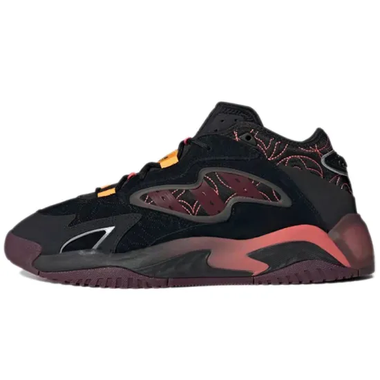 Adidas Originals Streetball Lifestyle Shoes Unisex Low-top Black/fuchsia Red