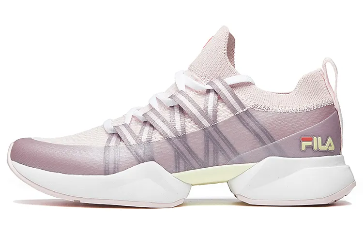 FILA RHYTHM Cushioning Abrasion Resistant Breathable Low top Running Shoes Women's Light Pink