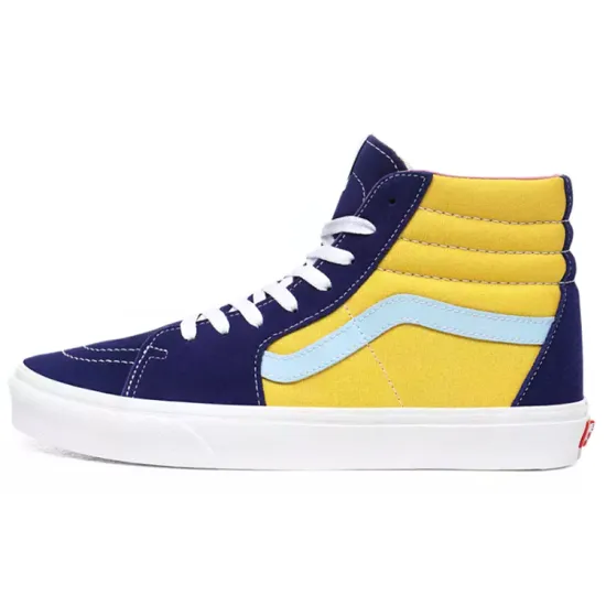 Vans SK8 Skateboarding Shoes Unisex High-top Black/Gris Blue
