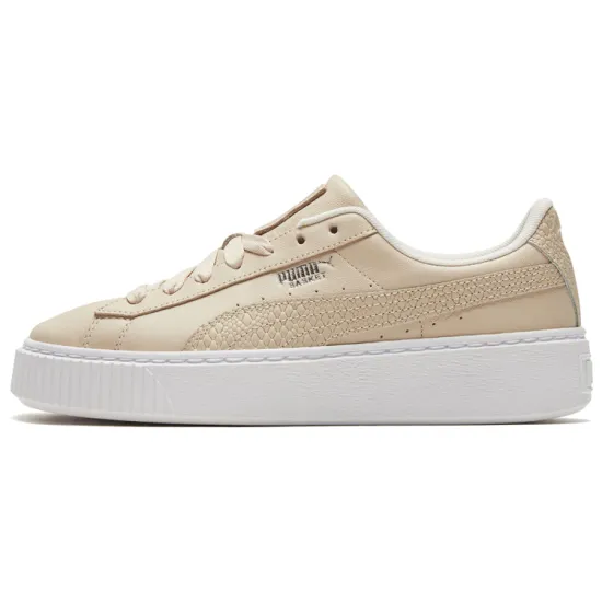 PUMA Platform Skateboarding Shoes Women's Low-top Light Khaki