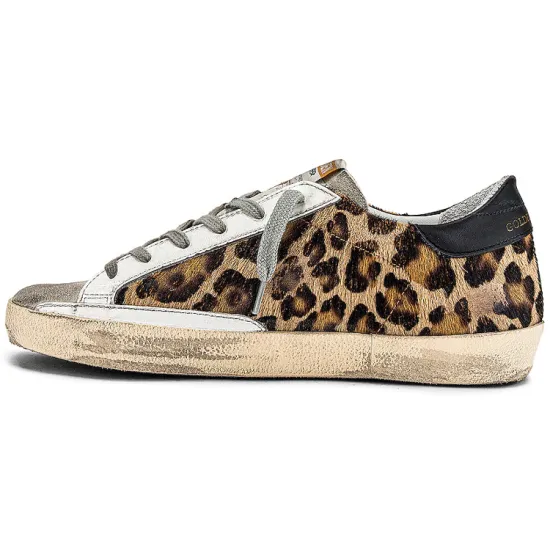 Golden Goose Super-Star Leopard Print Sneakers