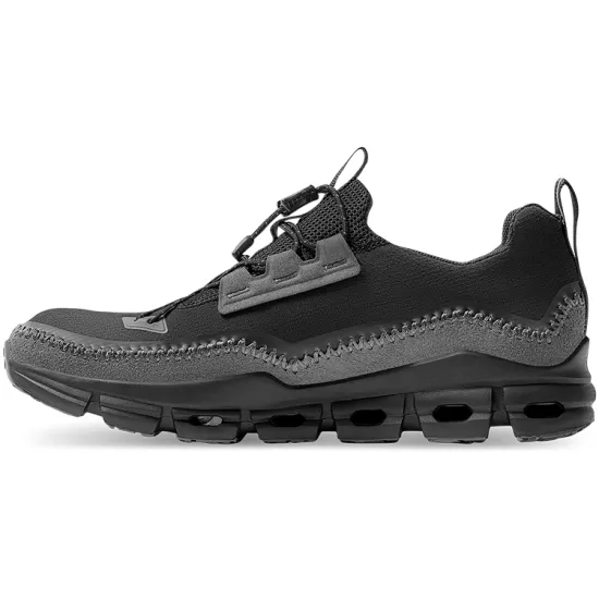On Cloudaway Anti Slip Wear Resistant Breathable Coverage Support Low Top Running Shoes Women's Black Stone Gray