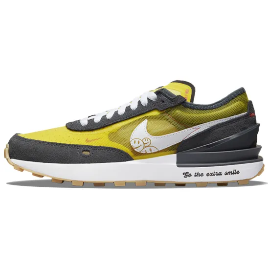 Nike Waffle One Lifestyle Shoes Men Low-top Black/Yellow/White