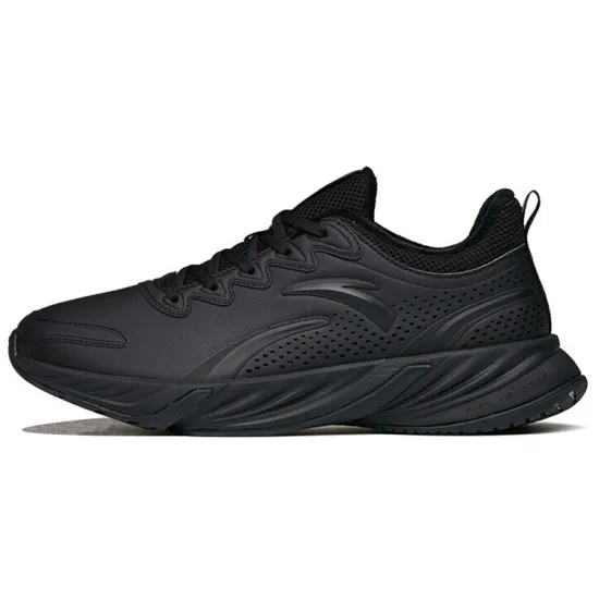 Anta Running Collection Anti-Slip Wear-Resistant Lightweight Warm Low-Top Running Shoes Men's Black