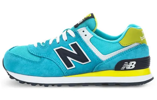 New Balance NB 574 Running Shoes Women's Low Top Blue/Yellow/Black/White