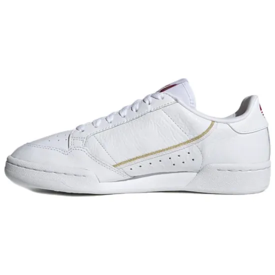 Adidas Originals Continental Skateboard Shoes Unisex Low-top White/Gold/Red
