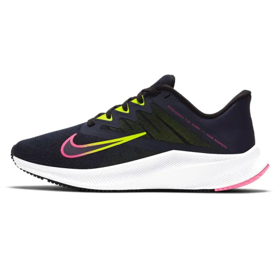 Nike Quest 3 Running Shoes Women's Low-top Blue/yellow/pink