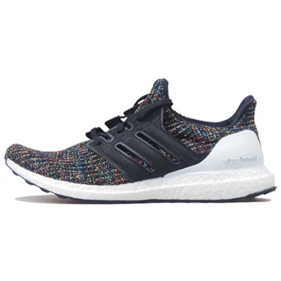 Adidas Ultra Boost 4.0 Black Multi Color White Heel Cage