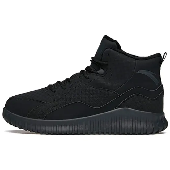 ANTA Life Collection Casual Shoes Men Mid-Top Black/Carbon Gray/Natural Orange