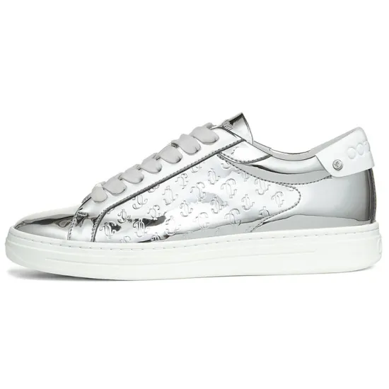Jimmy Choo Skateboard Shoes Women's Low-Top Silver