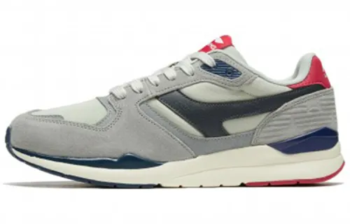 Li Ning Slip Resistant Cushioning Abrasion Resistant Low top Chunky Sneakers Gray Blue Red