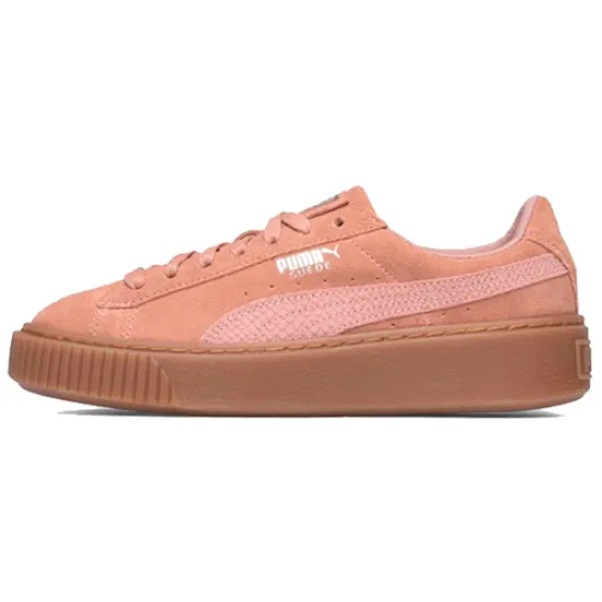 Puma Suede Skateboarding Shoes Women's Low-top Powder