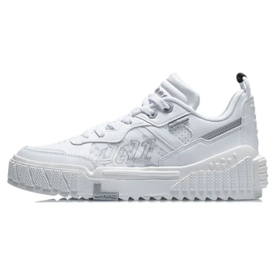 LINING 001 UNBLOCK Skateboard Shoes Men Low-Top Standard White