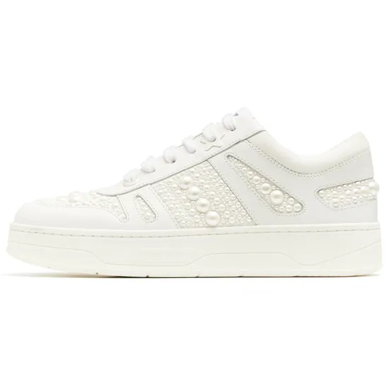 Jimmy Choo Hawaii Stylish Skateboarding Shoes Women's White