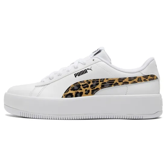PUMA Platform Skateboarding Shoes Women's Low-top White/Black