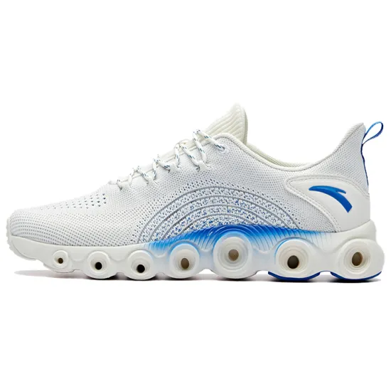 ANTA Running Collection Running Shoes Men Low-Top Ivory White/Royal Blue
