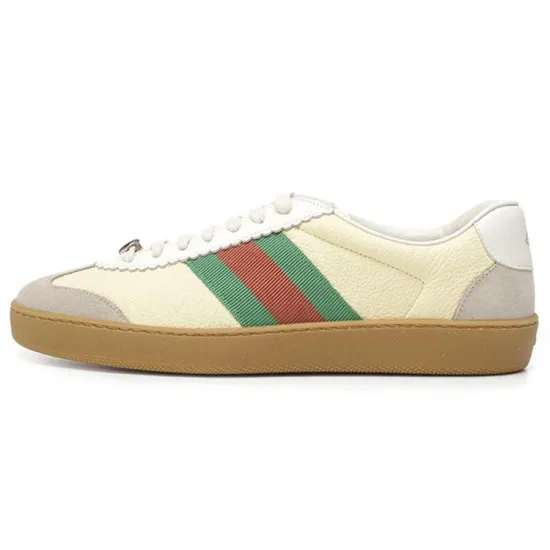 GUCCI G74 Web Stylish Skateboarding Shoes Women's Yellow Green Red