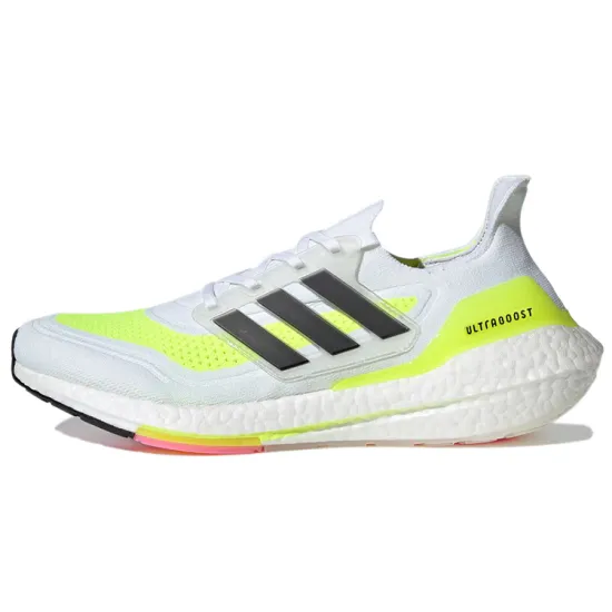 adidas Ultra Boost 21 White Solar Yellow