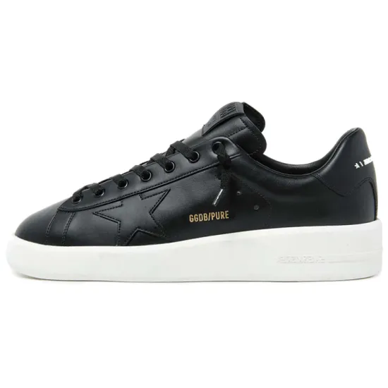 Golden Goose Purestar Skateboard Shoes Men Low-Top Black