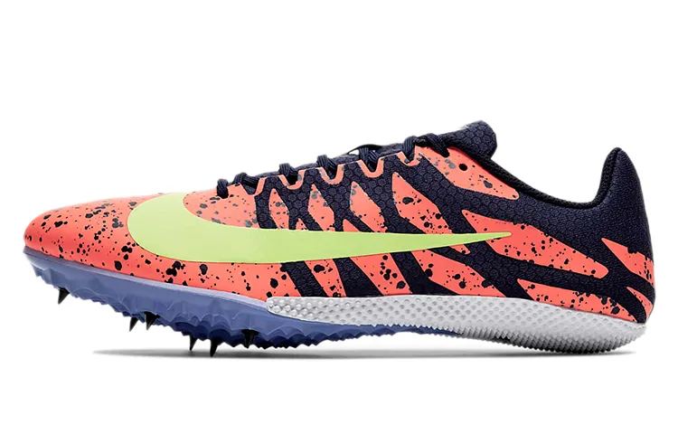Nike Air Zoom Rival S 9 Spikes 'Paint Splatter Bright Mango Zitron'