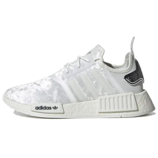 Adidas Originals Nmd R1 Velour White Silver Women's