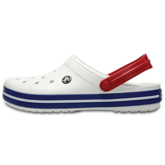Crocs Beach Unisex White Blue Sandals 'White Blue'