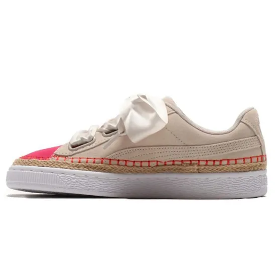 PUMA Suede Skateboarding Shoes Women's Low-top Powder