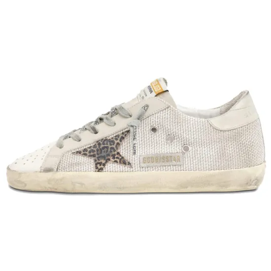 Golden Goose Super-Star Skateboard Shoes Women's Low-Top Gray White