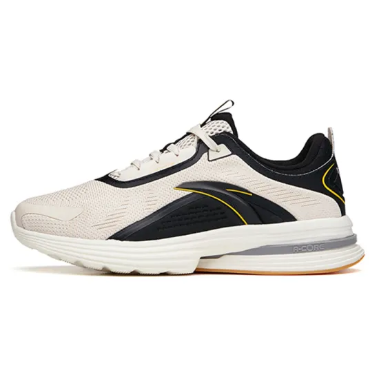 Anta Anti-Slip And Wear-Resistant Breathable Low-Top Running Shoes Men's Black Gray