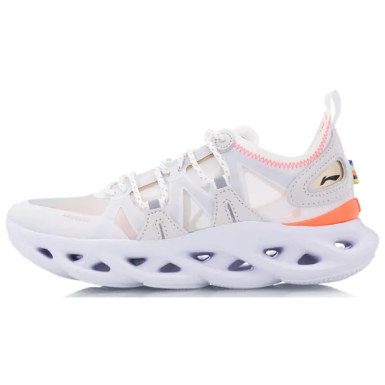 LINING Li Ning Arc Running Shoes Women's Low-Top White Gray