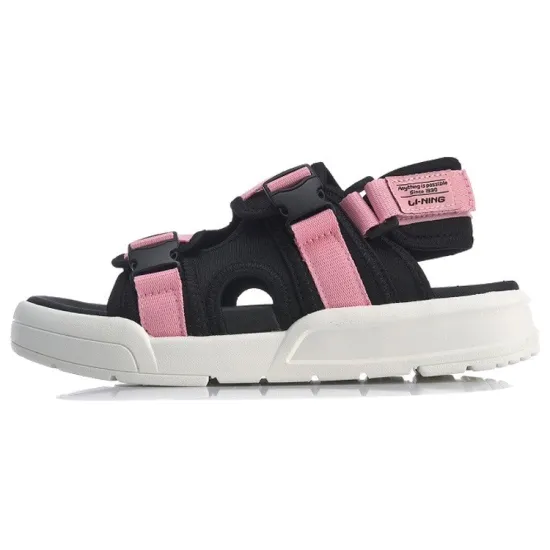 LINING Coca Beach Sandals Women's Standard Black/Gourd Pink