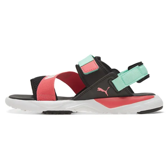 PUMA Js Trail Beach Sandals Unisex Black/coral Pink/white