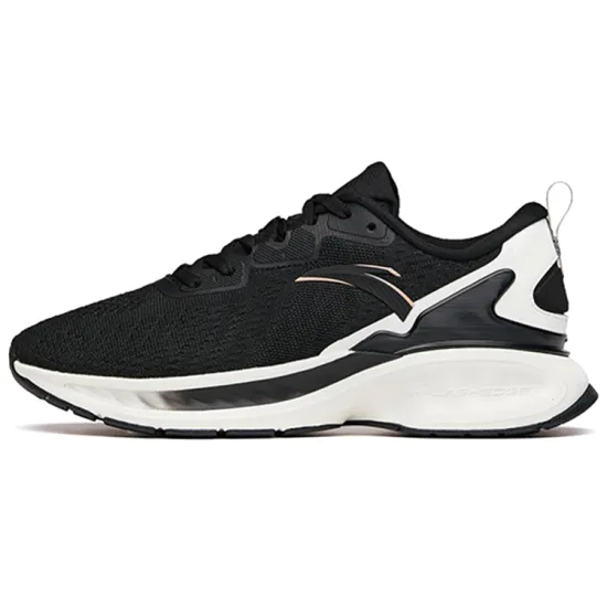 Anta Tron 1.5 Cushioning Breathable Wear-Resistant Slip-Resistant Low-Top Running Shoes Women's Black White