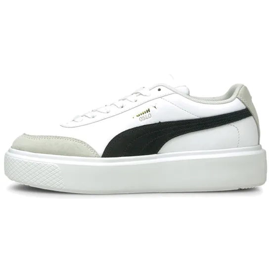 Puma Oslo Maya Skateboarding Shoes Women's Low-top White/gray/black