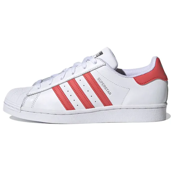 Adidas Originals Superstar Series Skateboard Shoes Women's Low-top White/Pink